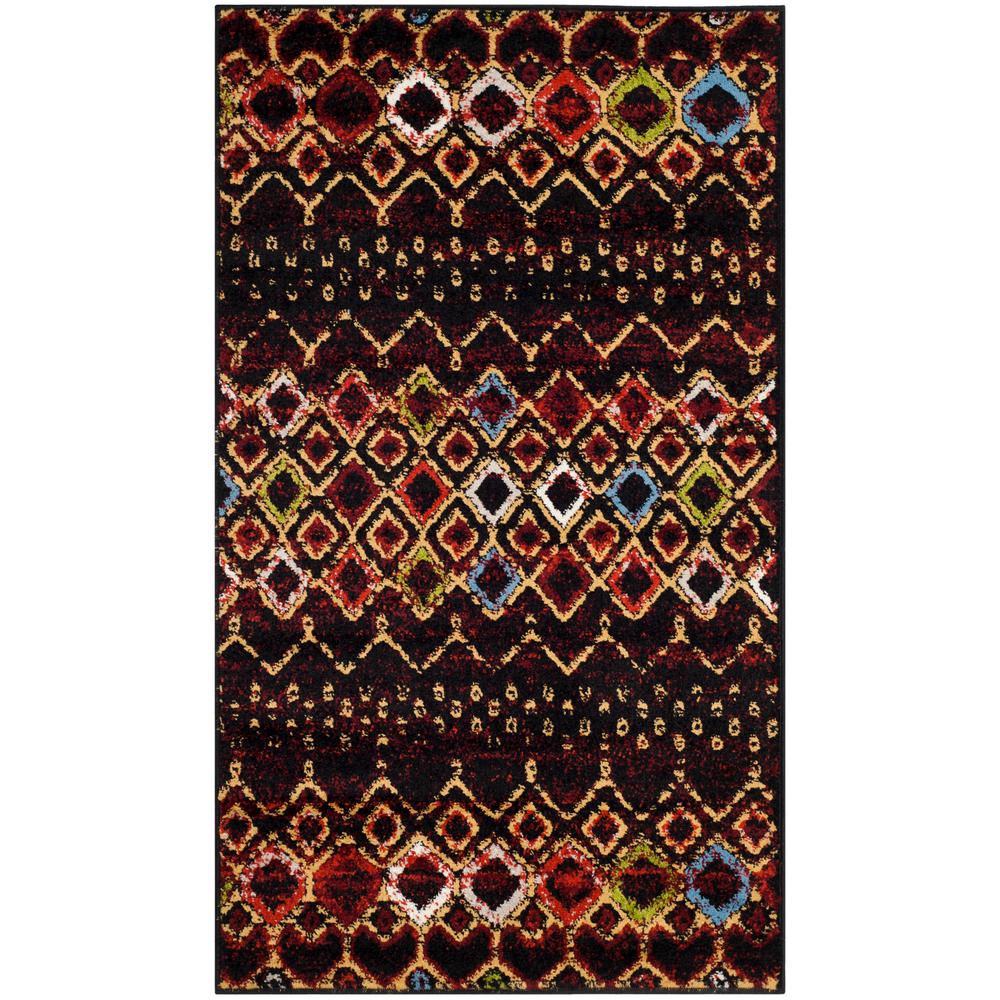 Black/Multi-Color Area Rug