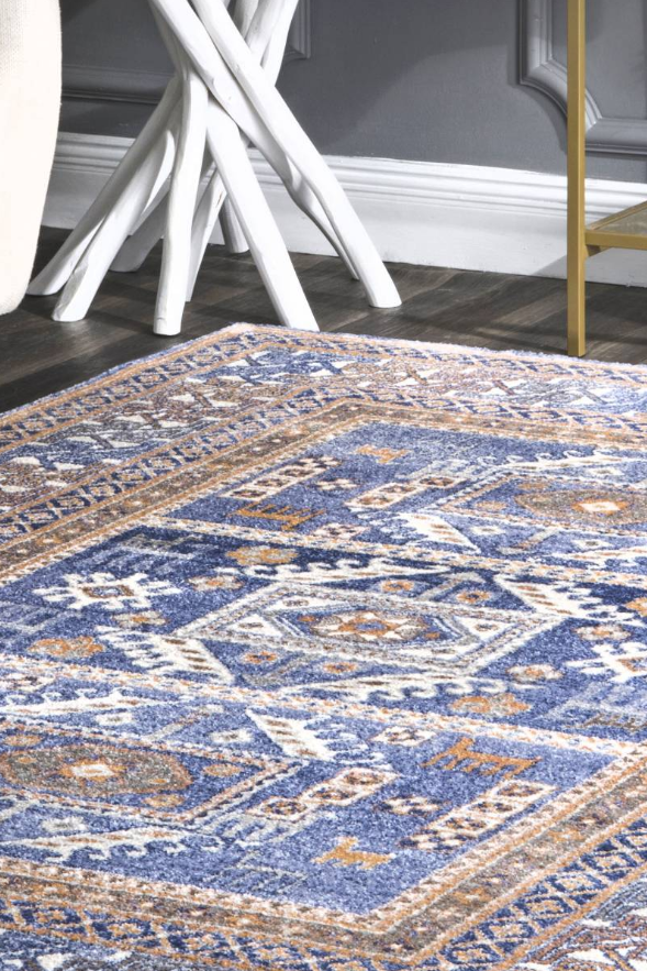 Blue Bohemian Pattern Soft Area Rugs