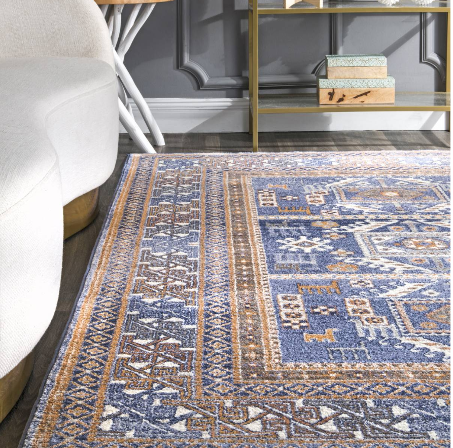 Blue Bohemian Pattern Soft Area Rugs