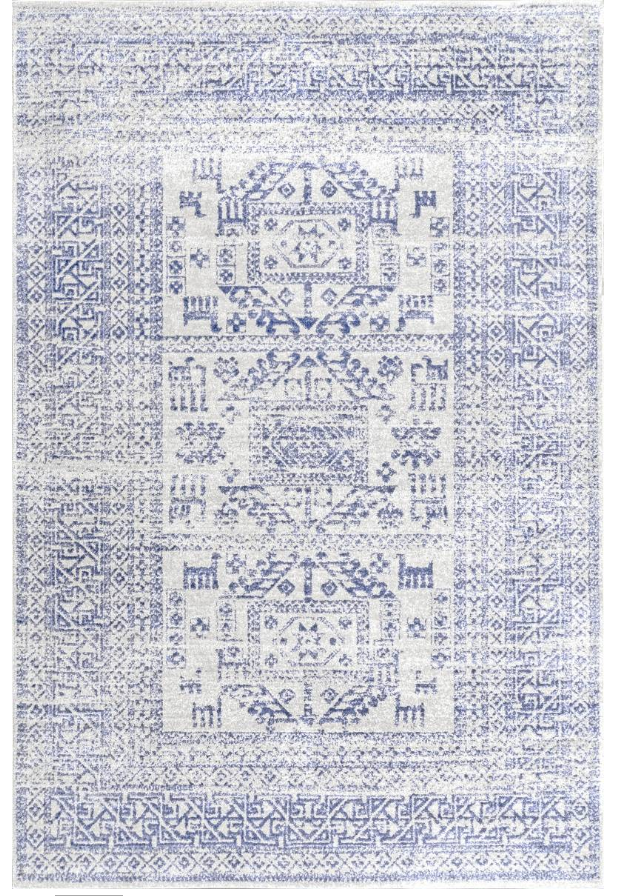 Light Blue Bohemian Pattern Soft Area Rugs
