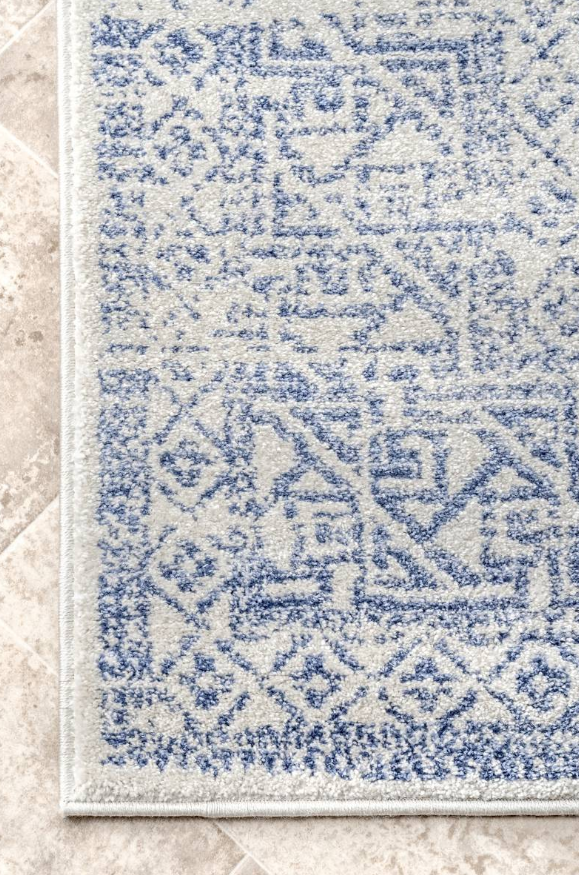 Light Blue Bohemian Pattern Soft Area Rugs