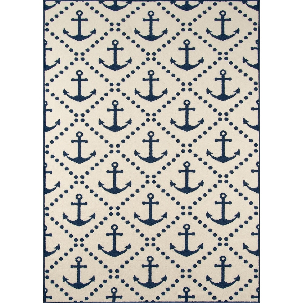 Baja Anchors Indoor Outdoor Rug Ivory