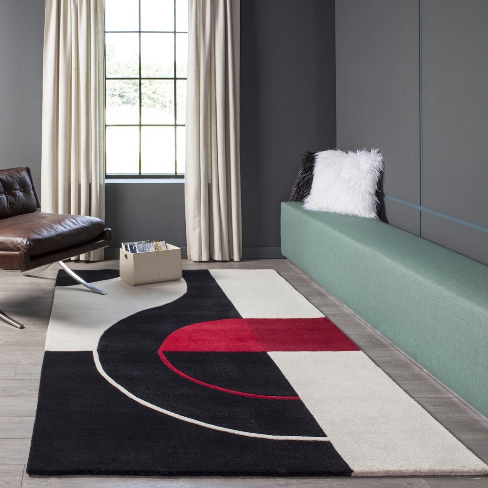Delhi Hand Tufted Wool Contemporary Geometric Soft Area Rug