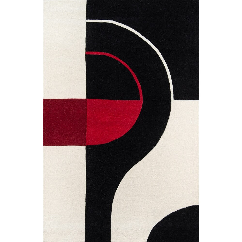 Delhi Hand Tufted Wool Contemporary Geometric Soft Area Rug