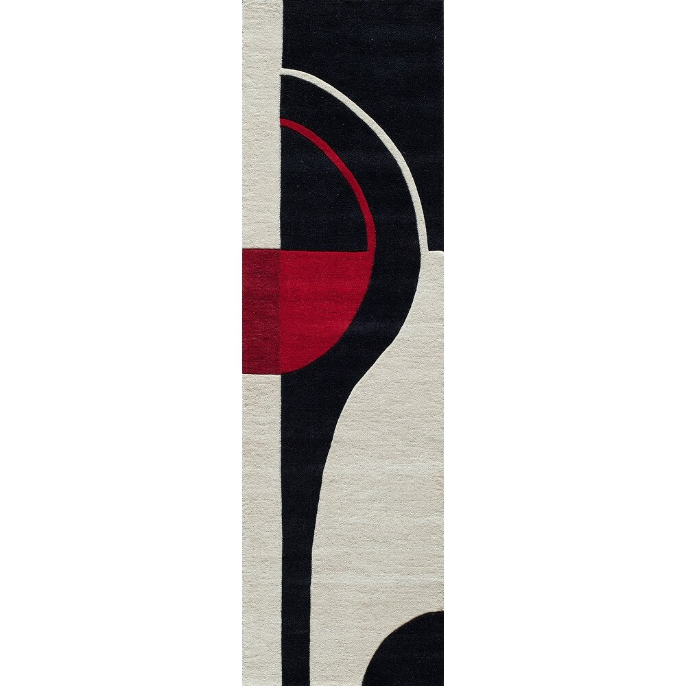 Delhi Hand Tufted Wool Contemporary Geometric Soft Area Rug