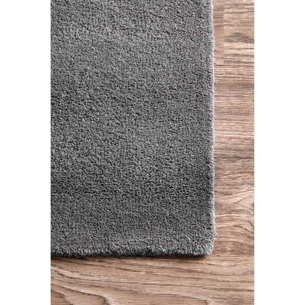 Handmade Wool Silk Octopus Pattern Gray Soft Area Rugs