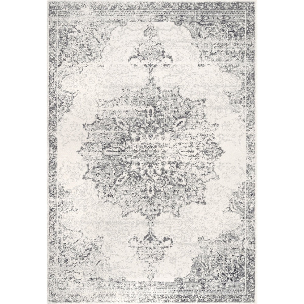 Vintage Persian Floral Grey Soft Area Rug