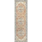 Antiquity Oriental Red 8 ft. x 10 ft. Machine Washable Indoor Area Rug