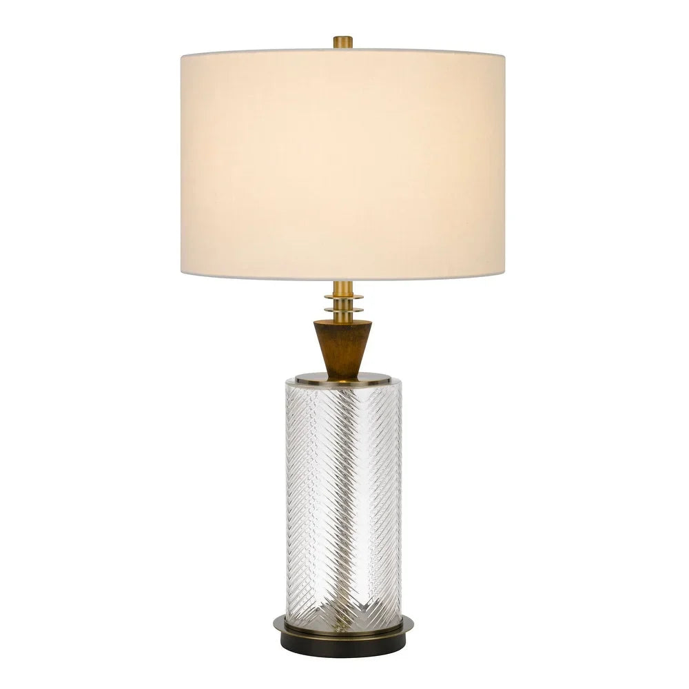 Sherwood Dark Bronze Glass Table Lamp with Shade