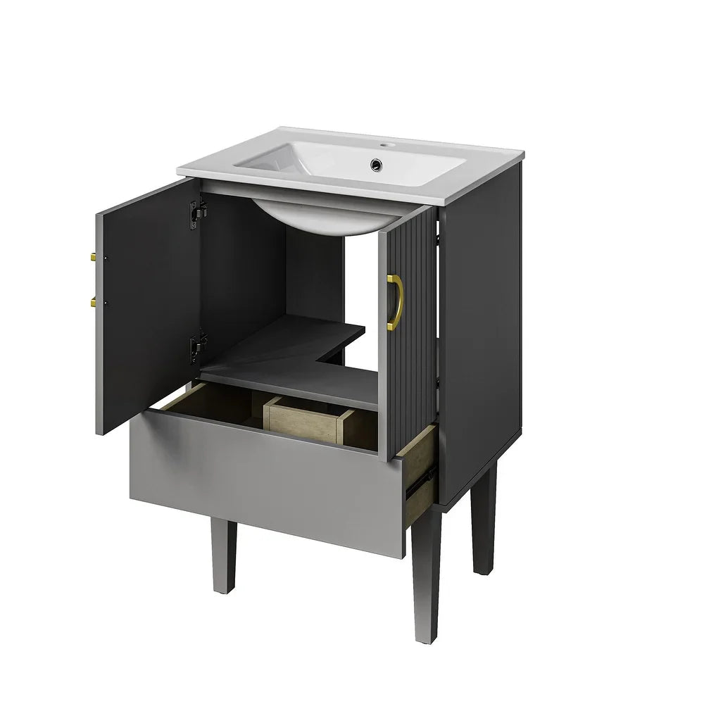 Roberto 24" Bathroom Vanity with a Full Lacquer Finished Base