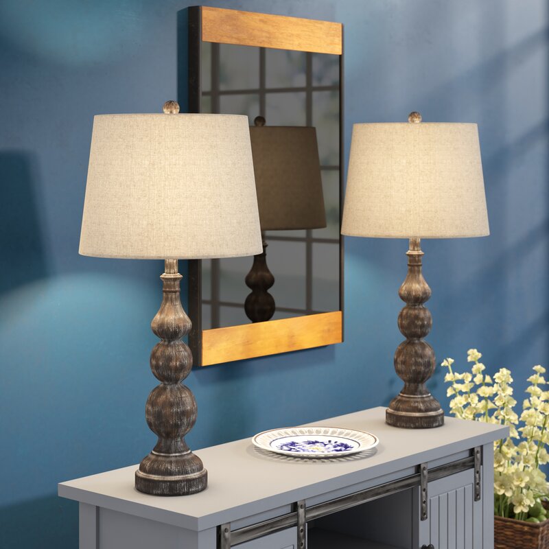 2-Tone 29" Table Lamp Set (Set of 2)