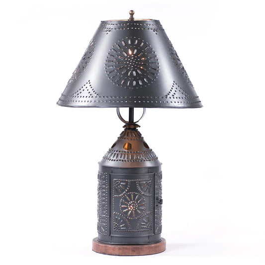 Tinner's Revere Lamp With Shade - 25 X 25 X 15 inches