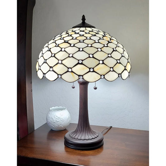 Tiffany Style Chandelle Table Lamp 25" AM1041TL16B Amora Lighting