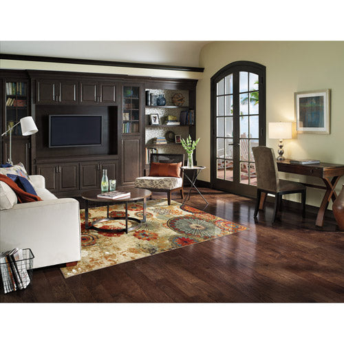 Multi-Color Floral Circle Area Rug Non-Slip
