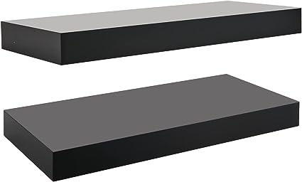 Floating Shelves for Wall 2PCS- (Black)