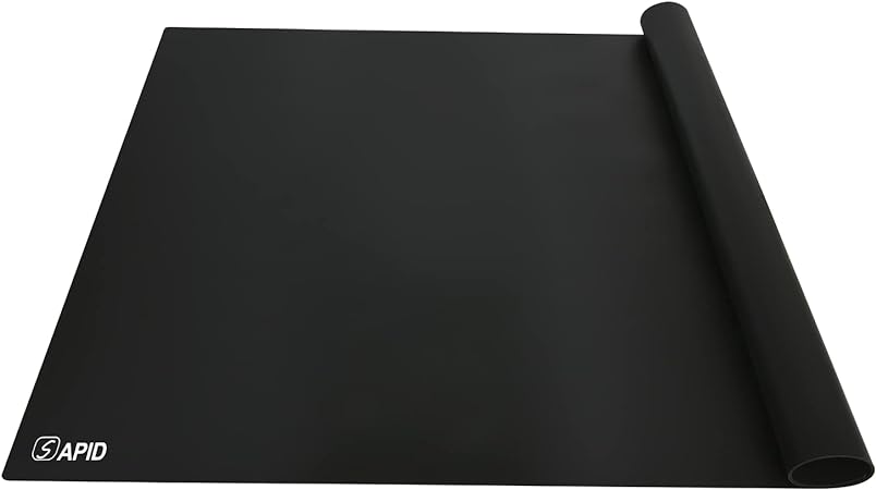 Thick Washable Heat Resistant Extra Large Silicone Mat 36" x 24"  Black, Sapid