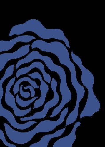 Blue Black White 6 Feet 5 inch Diameter Round Modern Area Rug Carpet