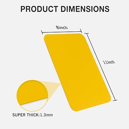 8 Pieces Plastic Cutting Boards for Kitchen, 4 Large and 4 Small Size, Gray