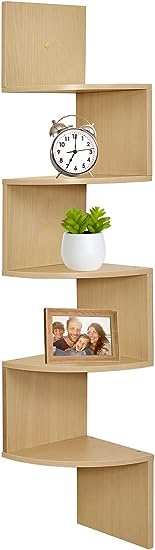 5-Tier Corner Floating Shelves for Wall,