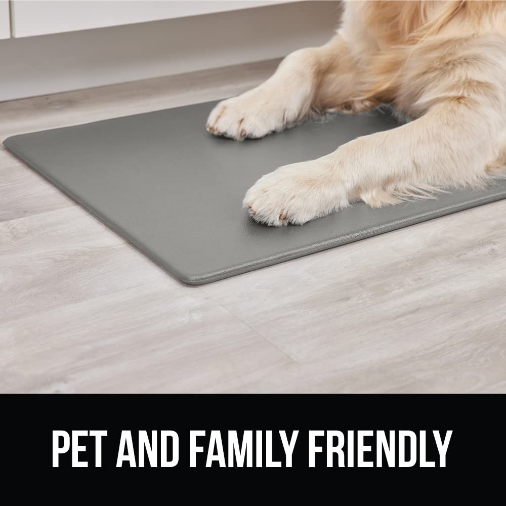 2 Piece Anti Fatigue Cushioned Kitchen Floor Mat Set, Supportive Padded Memory Foam Rugs