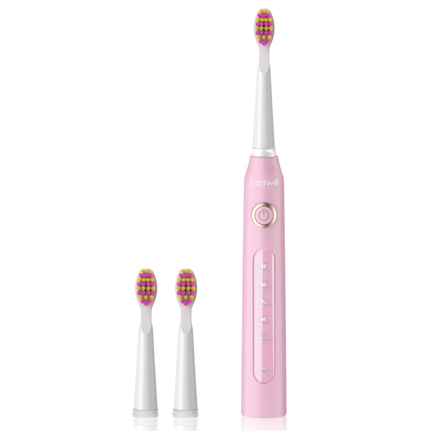Electric Toothbrush Powerful Sonic Cleaning - Rechargeable with Timer, 5 Modes, 3 Brush Heads for Adults and Kids
