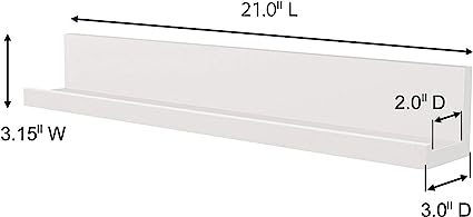 Damage Free Hanging Floating Shelf with Adhesive Strips