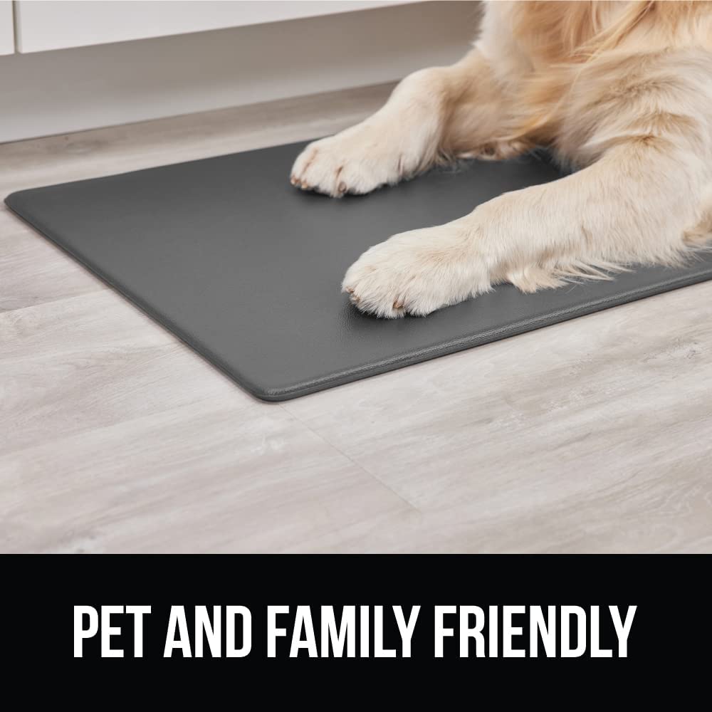 2 Piece Anti Fatigue Cushioned Kitchen Floor Mat Set, Supportive Padded Memory Foam Rugs