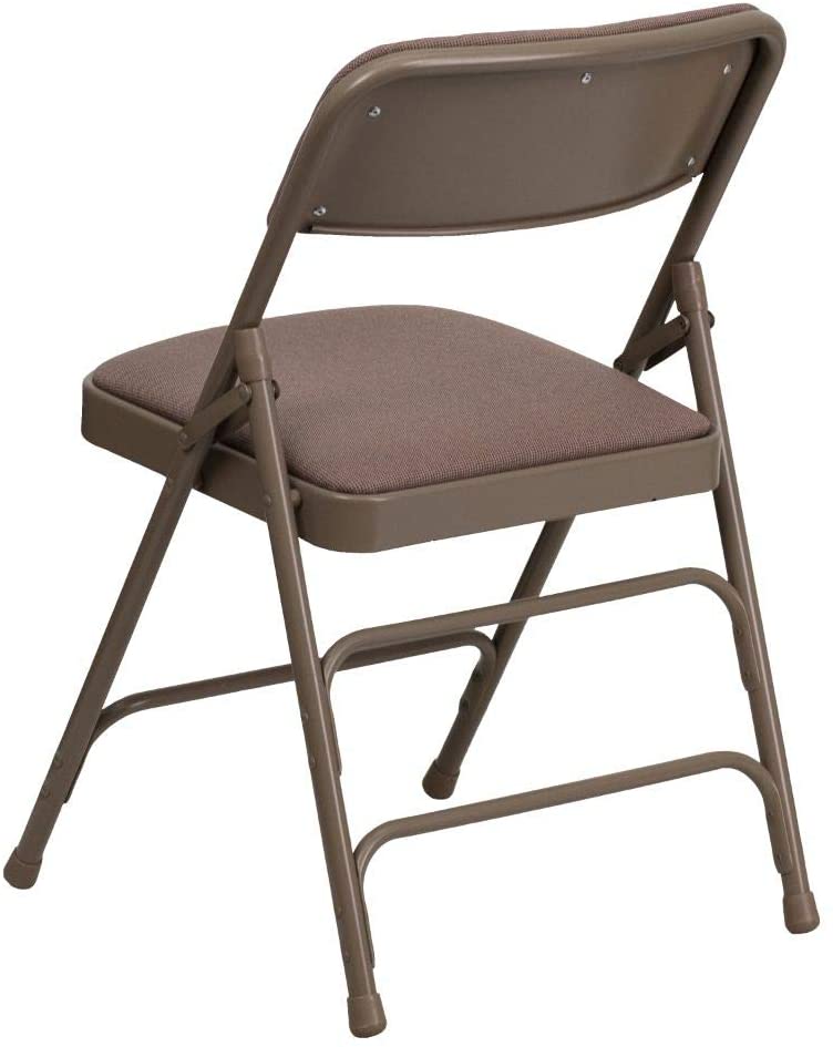 Curved Triple Braced & Double Hinged Fabric Metal Folding Chair