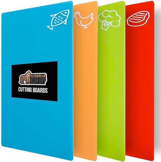 BPA-Free Flexible Cutting Boards Set of 4,