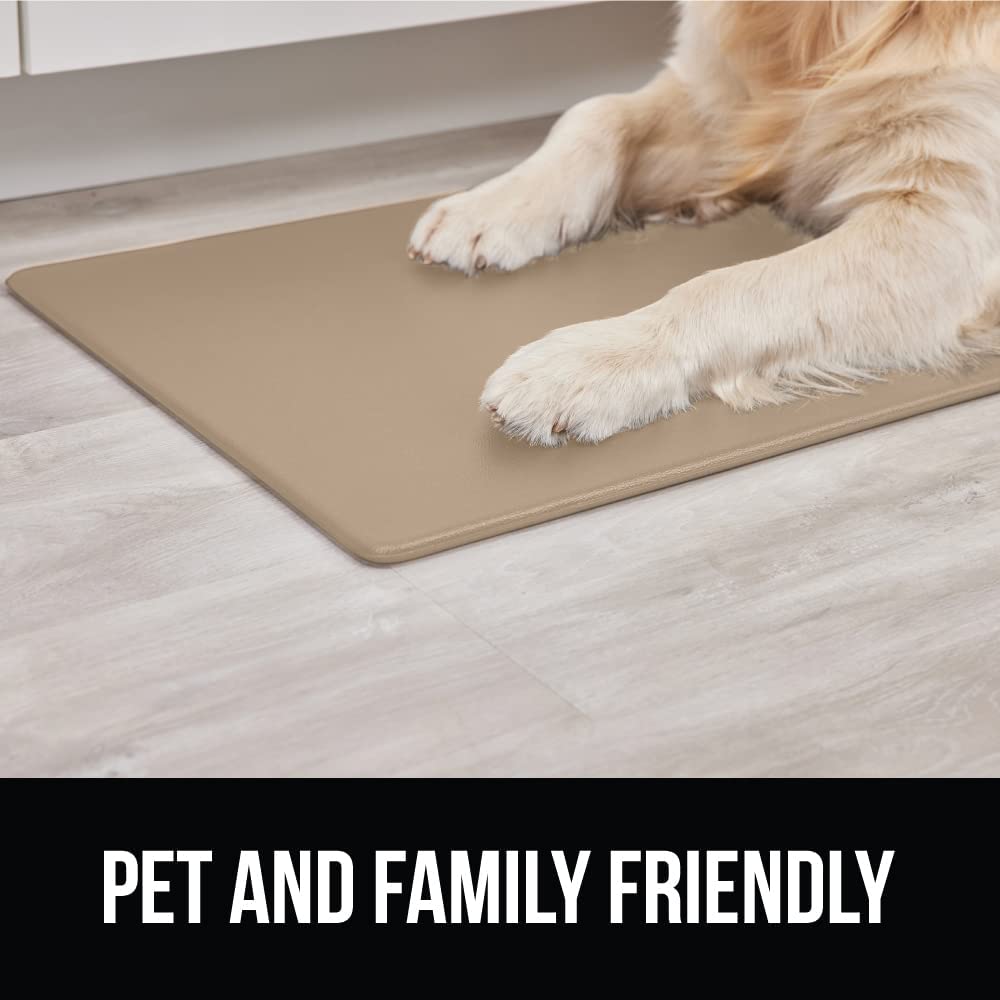 2 Piece Anti Fatigue Cushioned Kitchen Floor Mat Set, Supportive Padded Memory Foam Rugs