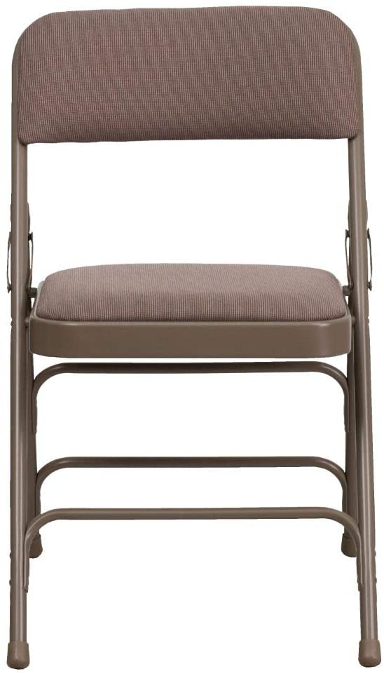 Curved Triple Braced & Double Hinged Fabric Metal Folding Chair