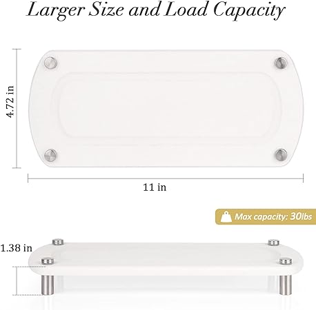 Stone Drying Counter Instant Dry Diatomaceous Earth Sink Caddy Organizer with Stainless Steel Feet (L White)
