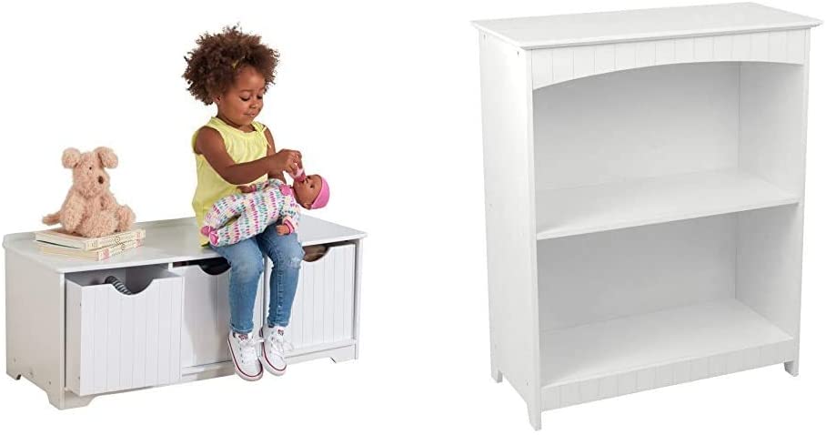 Nantucket Storage Bench - White