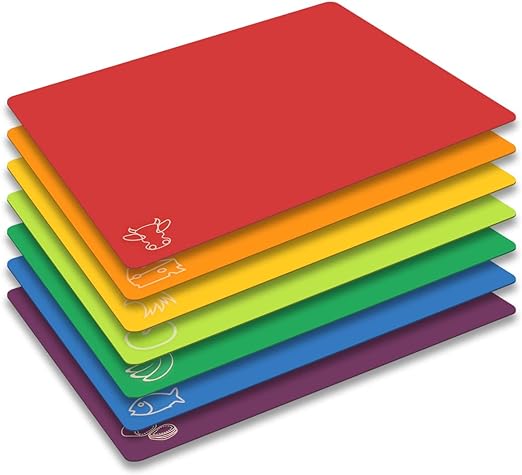 Non-Porous, Anti-skid back and Dishwasher Safe, Set of 7