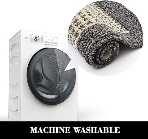 28X18 Inch Washable Polypropylene Square Cushion Which is Anti Slippery and Stain Resistance, Black Gray