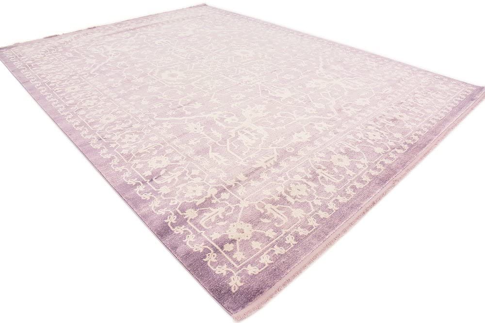 Traditional Distressed Vintage Classic Purple Area Rug