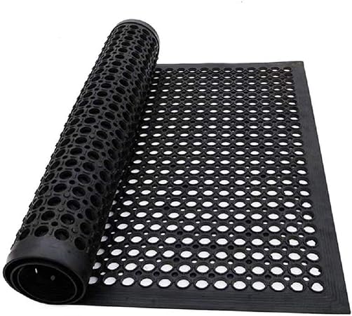 3FT x 5FT Anti-Fatigue Rubber Floor Mat with Drainage Holes