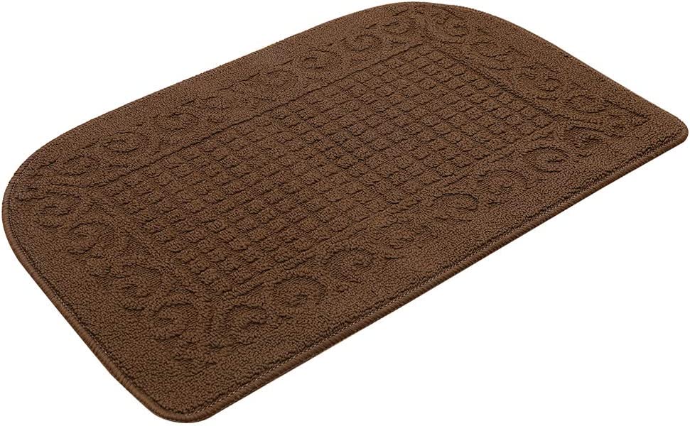 27X18 Inch Anti Fatigue Mats Made of 100% Polypropylene Half Round Cushion Specialized in Anti Slippery and Machine Washable (Beige 1 pc)