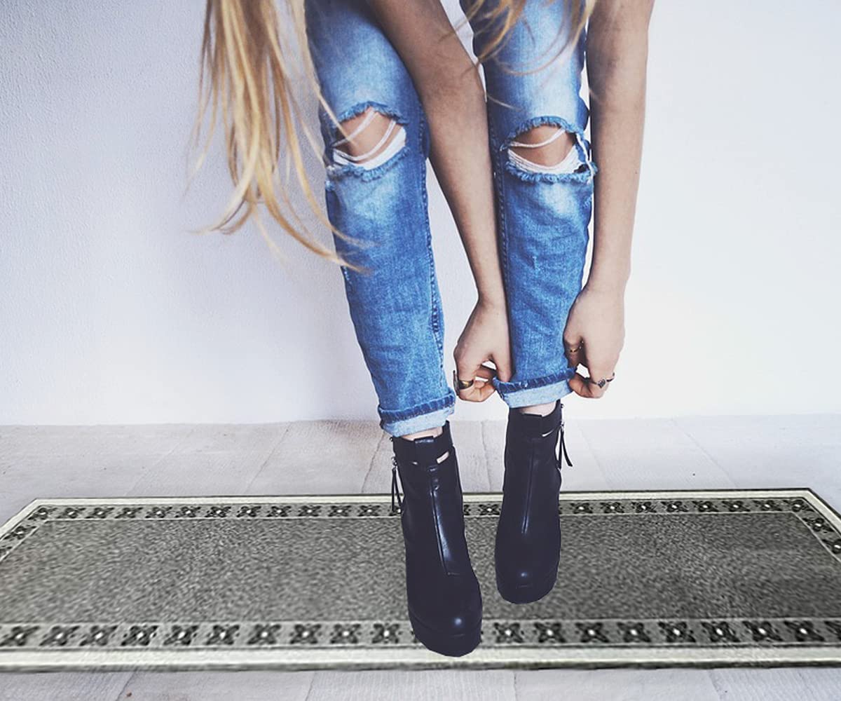 Non Slip Rubber Back Kitchen Rug Anti Slip Stair Treads (Emy-BGE, Runner (20"x59"))