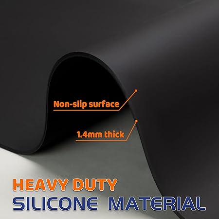 Silicone Resistant Countertop Protector Washable  Nonstick Silicone Craft Mat, 36"x 23.6"