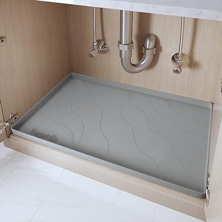 Silicone Waterproof Extra Thick Under Sink Rubber Mat Drip Tray