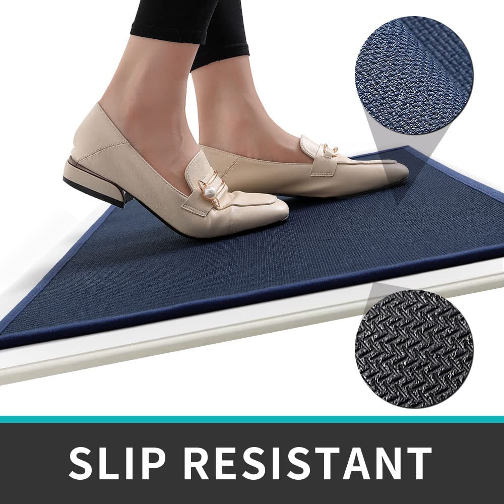 Non slip, washable, 2 PCS Woven Kitchen Rug Set of 2 - Khaki