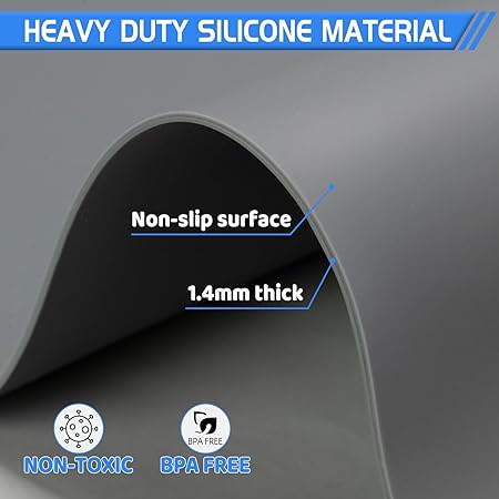 Silicone Resistant Countertop Protector Washable  Nonstick Silicone Craft Mat, 36"x 23.6"