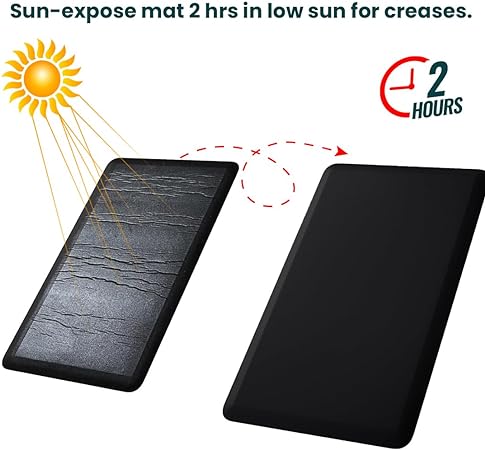 Anti Fatigue Ergonomic Cushioned Ultimate Comfort | [2PCS] 17.3" x 28"Kitchen Floor mats