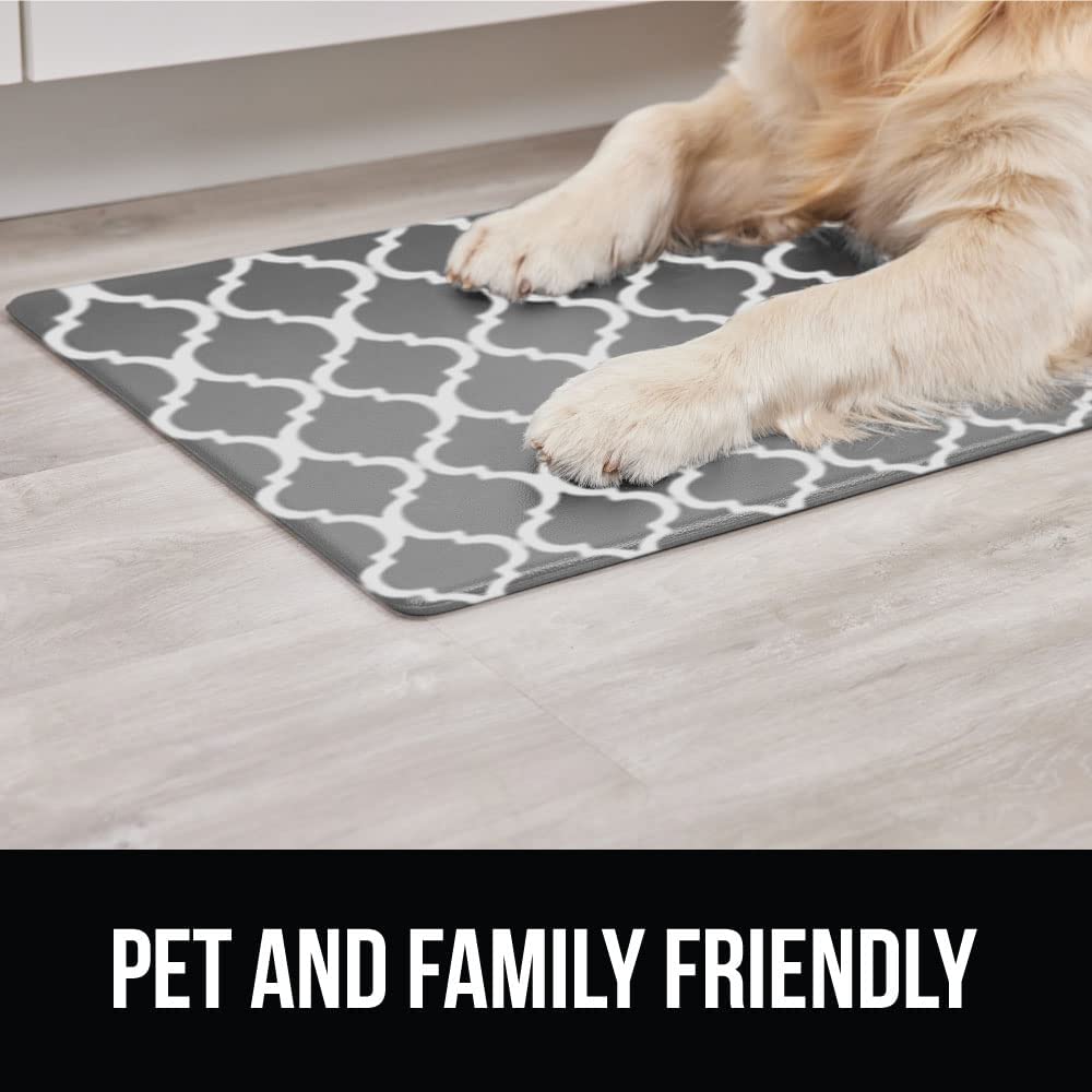 2 Piece Anti Fatigue Cushioned Kitchen Floor Mat Set, Supportive Padded Memory Foam Rugs