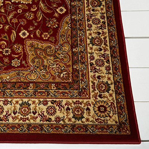 Traditional Red Soft Area Rug