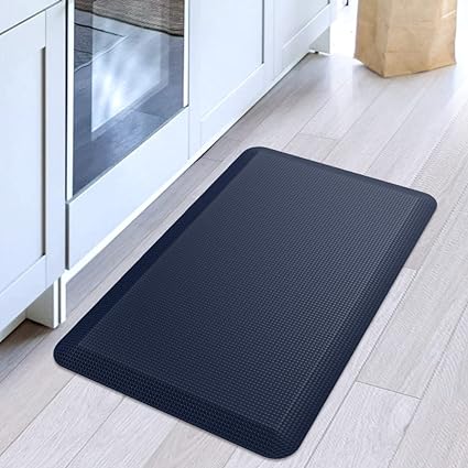 3/4" Thick Heavy Duty Waterproof Floor- Anti Fatigue Cushioned Kitchen Rug, 17"x24", Grey