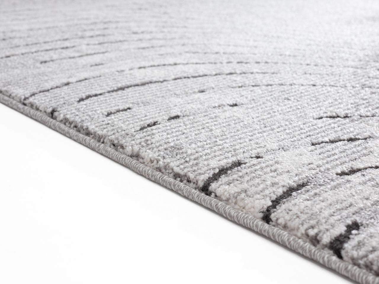 Serena Abstract Grey Soft Area Rug