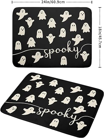 Halloween Spiderweb Spooky Spider Large Microfiber Drying Mat 18×24 Inch