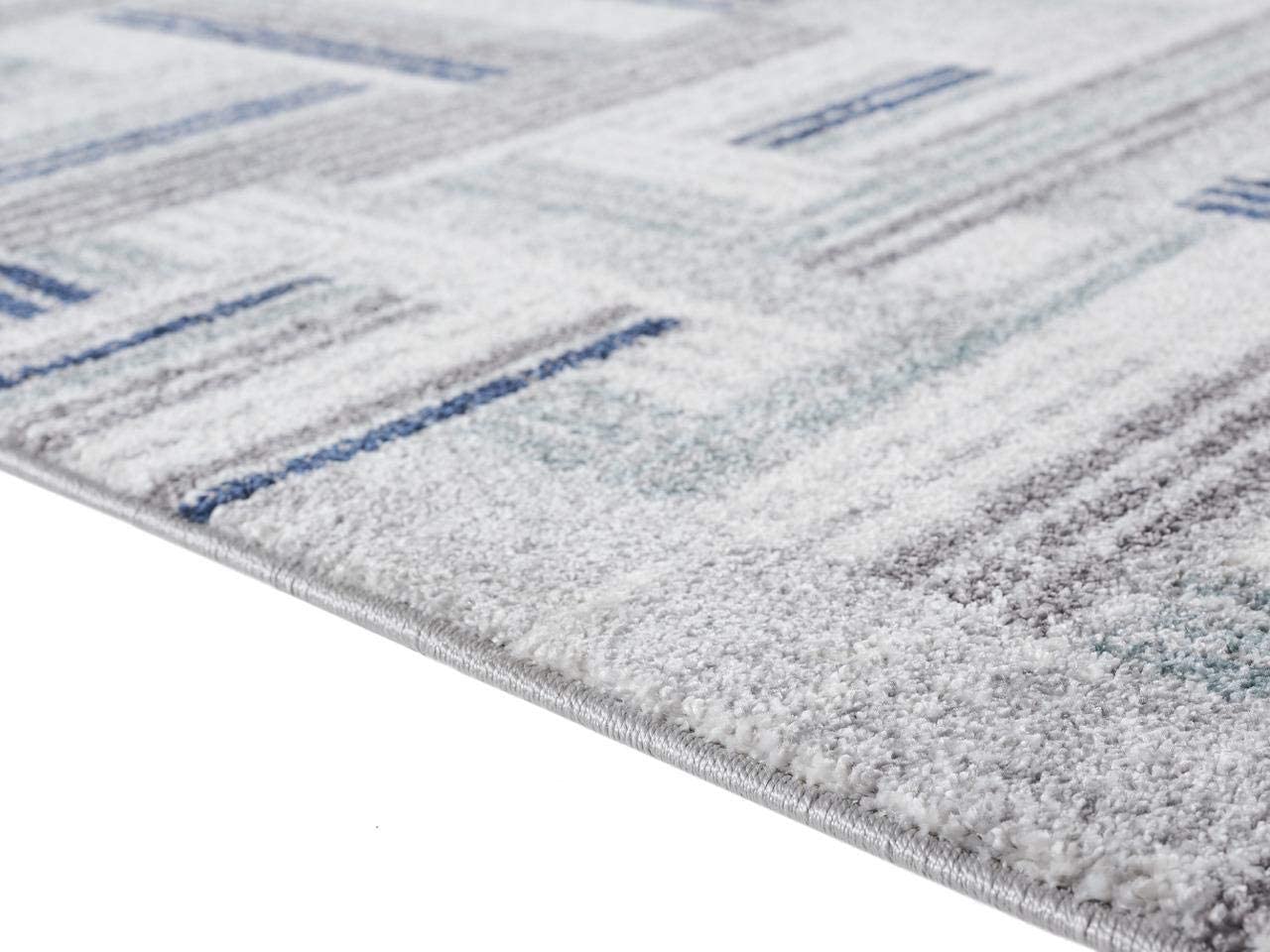 Hampstead Blue Abstract 8 x 10 Soft Area Rug